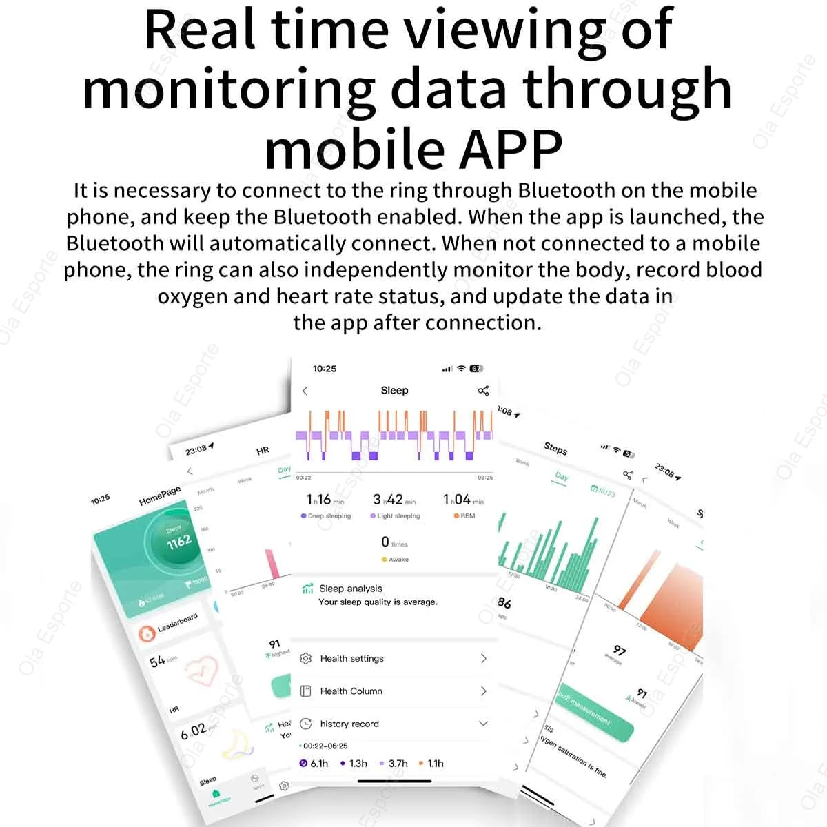 2025 Smart Ring for Men & Women - Heart Rate, Blood Oxygen & Sleep Monitor, IP68 & 5ATM Waterproof, Multi-Sport Mode